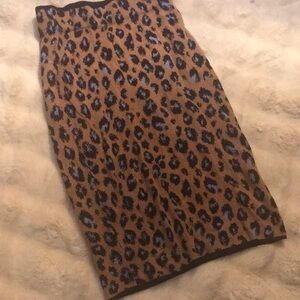 Leopard Print Midi Skirt